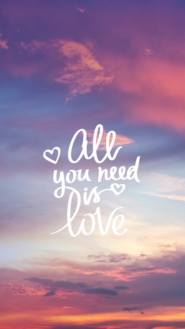 Todo lo que necesito es amor.