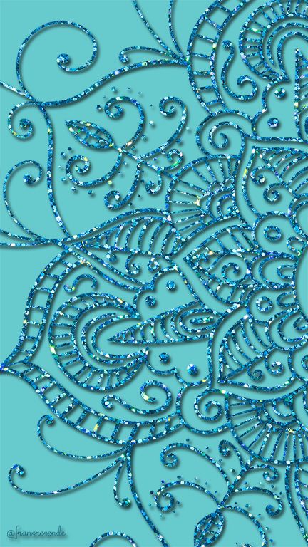 Glitter Blue Mandala