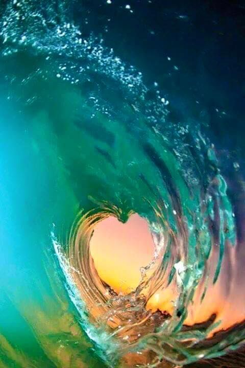 Heart in the water