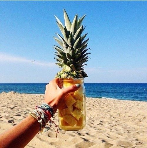 beach, pineapple, and summer image