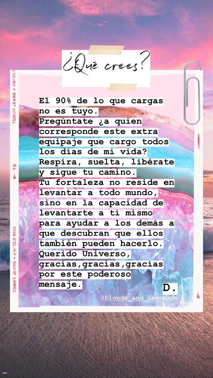 Tú no eres responsable de cargar a todo mundo, eres responsable de levantarte a ti misma para entonces poder crear una mejor realidad ✨🔮