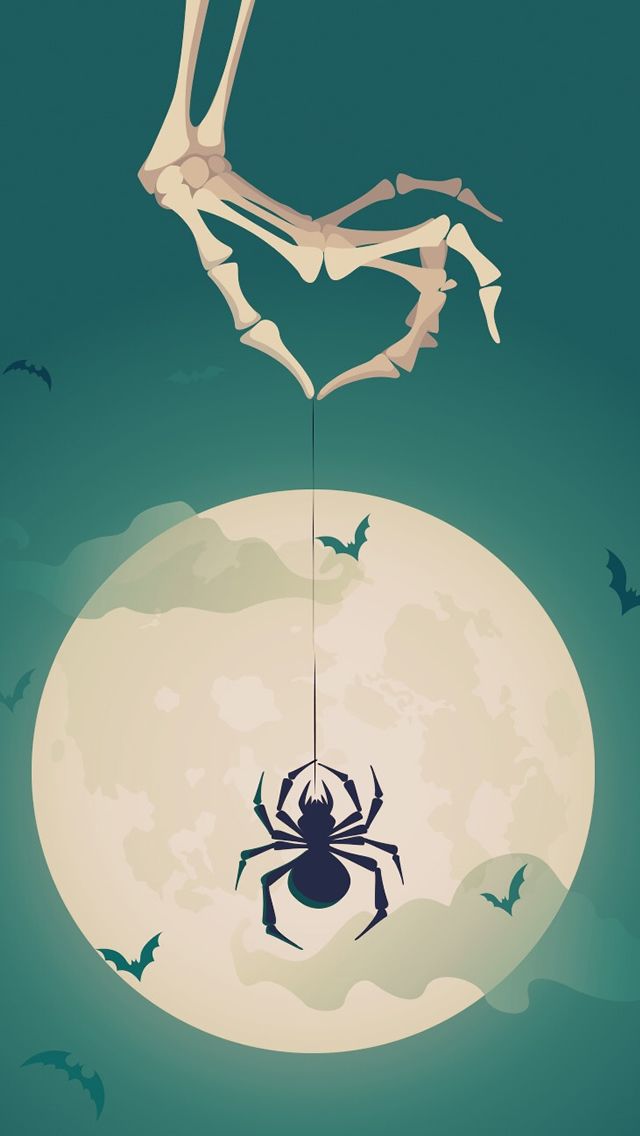 Halloween Spider ★ Find more autumn & other seasonal wallpapers for your #iPhone + #Android iPhone Wallpapers