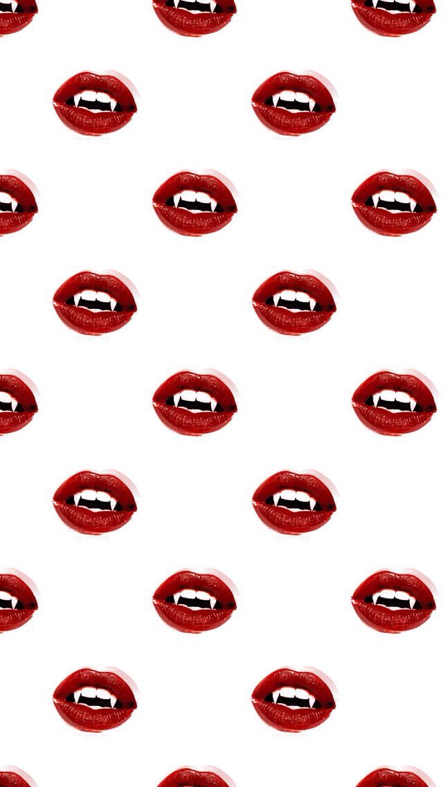 Sexy Halloween Fangs ★ Find more funky patterns for your #iPhone + #Android iPhone Wallpapers
