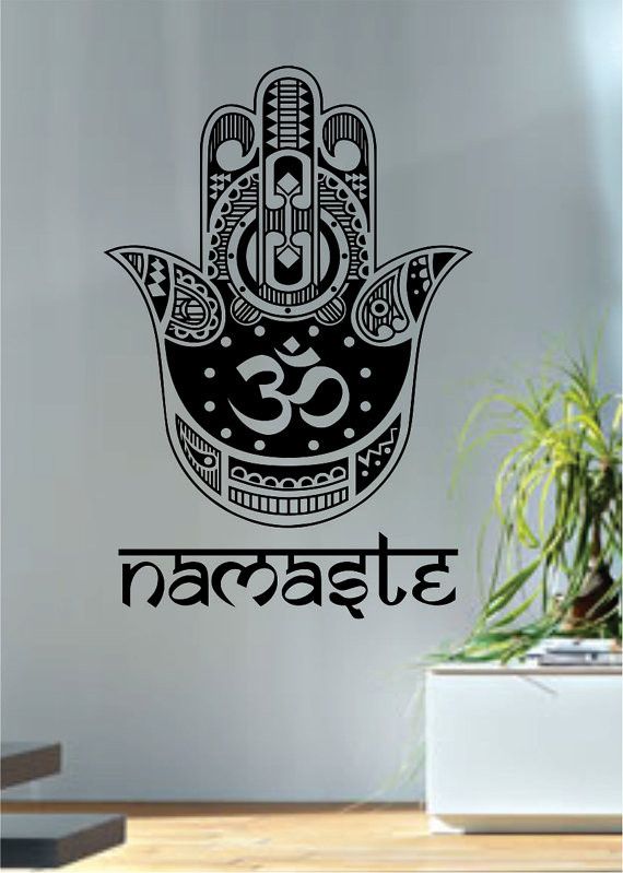 Namaste Hamsa Hand Version 4 Decal Sticker Wall Vinyl