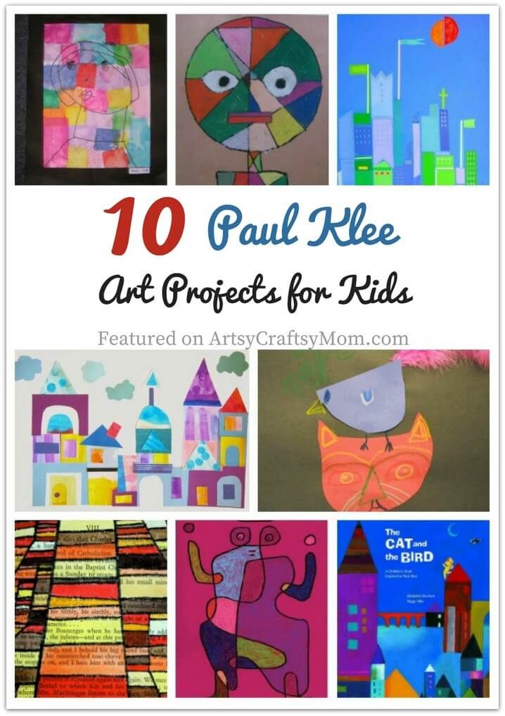 Paul Klee was different from other artists, his sarcastic wit being one difference! Learn more about this artist with 10 Paul Klee Art Projects for Kids. via ArtsyCraftsyMom | Art, Craft & DIY ideas