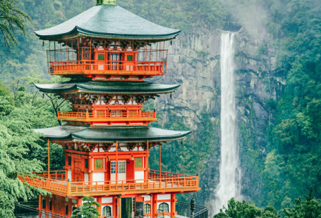 Nachi Falls - the tallest waterfall in Japan...and the most beautiful! #AVENLYLANE #AVENLYLANETRAVEL The Most Beautiful Places You Have to Add to your Japan Bucket List. Check out these incredible places in Japan on www.avenlylane.com