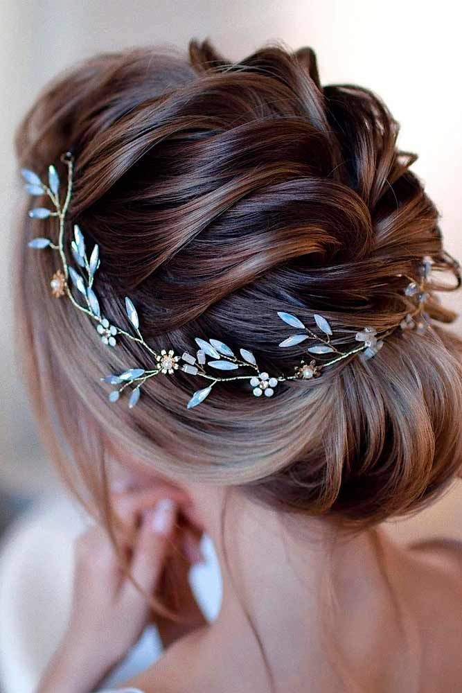 Elegant Updo With Accessory #accessoryhairtyles #lowbunhairstyles ★  Braided prom hair updos look really elegant and beautiful. We have picked the trendiest updo hairstyles for our photo gallery. Check them out. #glaminati 