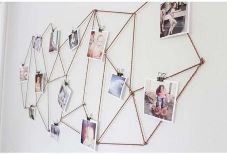 DIY Dorm Room Decor Ideas - Geometric Photo Display - Cheap DIY Dorm Decor Projects for College Rooms - Cool Crafts, Wall Art, Easy Organization for Girls - Fun DYI Tutorials for Teens and College Students diyprojectsfortee...
