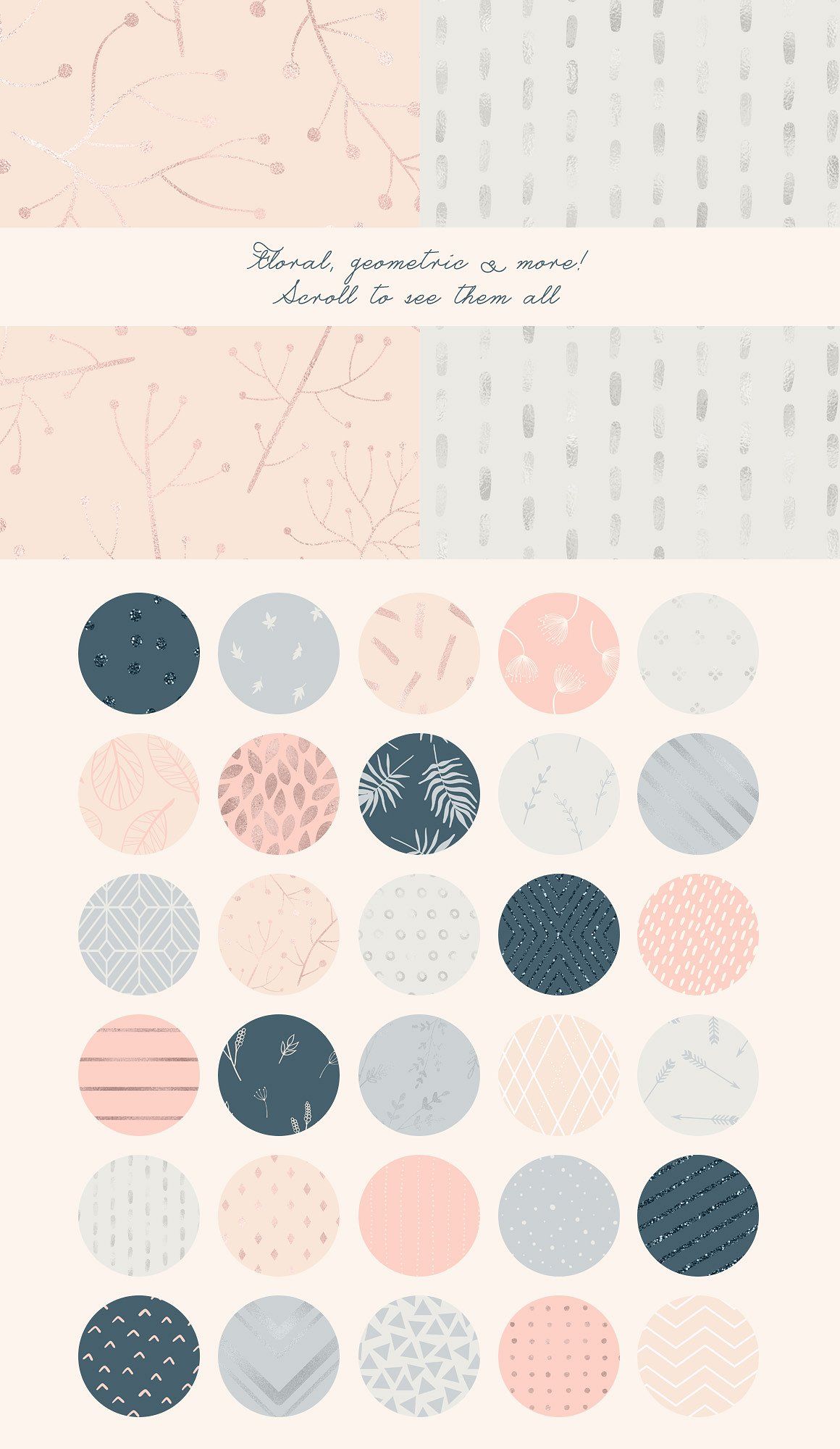 50 Elegant Backgrounds & Textures  by Patrycja Dolata on Creative Market All designs are ready-to-use super easy to handle without any special software required. If you want to create elegant stationery, phone cases or invitations, or want to create amazing brands - this collection instantly provides everything you need in one pack.  Use these collection for your business, online store, blog, products, web design, eBooks, logos, graphics and anything else you can think of!  [ad]