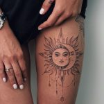 50 aussagekräftige und wunderschöne Sonnen- und Mondtattoos - #fantastictattoos #tattoos #tattoosdesign