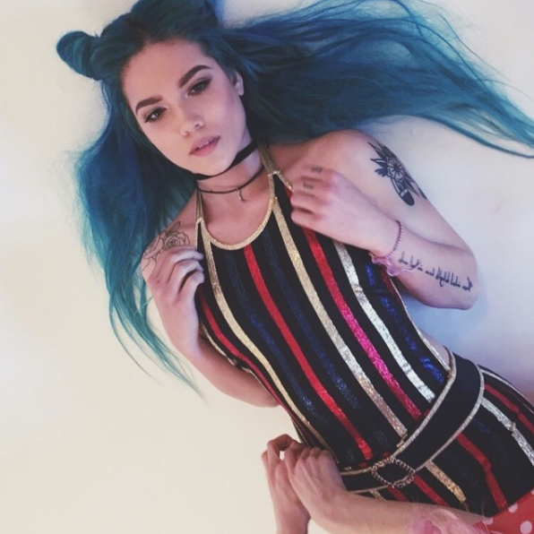 halsey blue hair