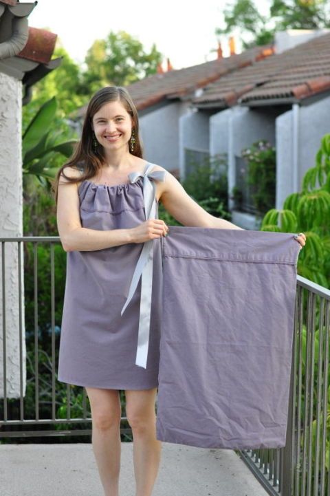 For novice sewers who'd like to make their own clothes, a pillowcase can be a helpful starter shell. Too tall for a king-size case to cover your booty? Try a shirt instead of dress. Get the tutorial at Krug the Thinker »