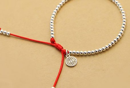 925 Sterling Silver Beads Lucky Red Rope with MONEY Charm
