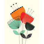 Although the artist Nicola Evans was born in a small seaside town on the south coast of England, she manages to capture perfectly the simplicity in design and colour of Scandinavian art in this print on canvas. 40cm x 50cm