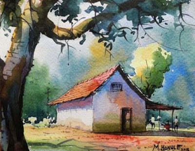 Amazing Watercolor Painting by Indian Artist Mahesh Honule