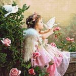 Ostatnia sprzedaż #etsy shop: Angel- Flowers cross stitch pattern counted cross stitch printable pdf- Pattern without lonely crosses. etsy.me/2DKfZeU