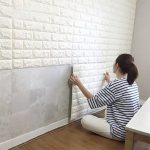 Art3d 6 Sq.Ft Peel and Stick 3D Wall Panels for TV Walls / Sofa Background Wall Decor, White Brick Wallpaper