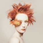 Hungarian photographer Flóra Borsi is an eyeful. Animeyed, her latest project, features animals superimposed over self-portraits so that the two faces overlap, sharing one eye in common. The surreal effect is compounded by Borsi