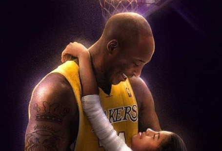 Artists around the world immortalize Kobe and Gianna Bryant R.I.P. Kobe and Gianna Gianna embraces her father, Kobe, as they share a moment of laughter under a basketball hoop in disguise of a halo. (Credit: inspiracoes_de_vida/Instagram)
