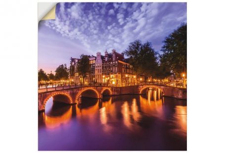 Premium Wandfolie »M. Viola: Amsterdam Abendidylle«