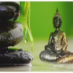 Wandfolie »Claudia Burlager: Buddha und Steine«