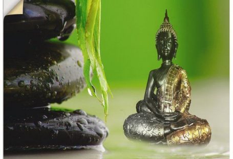 Wandfolie »Claudia Burlager: Buddha und Steine«