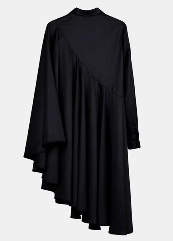 Bat Sleeve Loose Fit Cape-Style Blouse Shirt Asymmetrical pleated Skirt Cotton Mix Polyester Shirt Dress Tunic Kaftan Kuwait