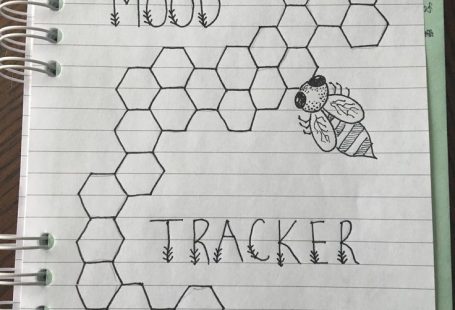 Bee hexagon June bullet journal mood tracker. - #bullet #hexagon #journal #tracker