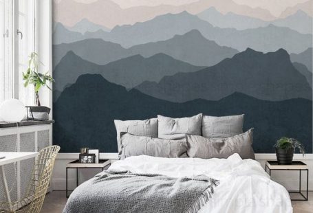 Unser Bilderbuch-Berg Wandbild Wandkunst erzeugt die Illusion von Tiefe und Geräumigkeit in einem kleinen Raum, und fügt die Pracht der größere Räume. Ideal für gemütliche und moderne Kindergärten, Schlafzimmer und Wohnzimmer. Das allgemeine Muster wiederholt alle 5 Seiten. Jedes Blatt