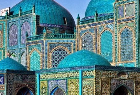 Blue Mosque in Mazar-eSharif, Afghanistan.