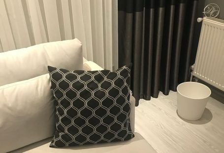 Salon, Kırlent, Modern stil, Fon perde, Perde