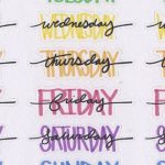 COLORFUL WEEKDAY HEADERS Planner Stickers Hand Drawn BuJo