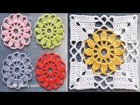CROCHET EASY Crochet Granny Square Motif #2 - YouTube
