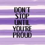Dont stop until you