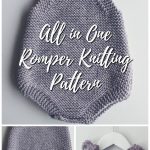 Lovely all in one romper knitting pattern. Great pattern for a beginner or a more experiences knitter. Perfect baby gift! #knit #knitting #pattern #handmadegift