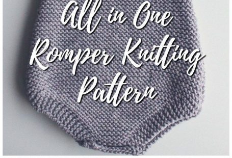 Lovely all in one romper knitting pattern. Great pattern for a beginner or a more experiences knitter. Perfect baby gift! #knit #knitting #pattern #handmadegift
