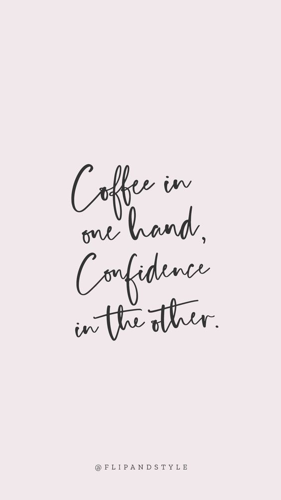 Coffee in one hand....