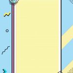 Colorful border memphis background shape,memphis