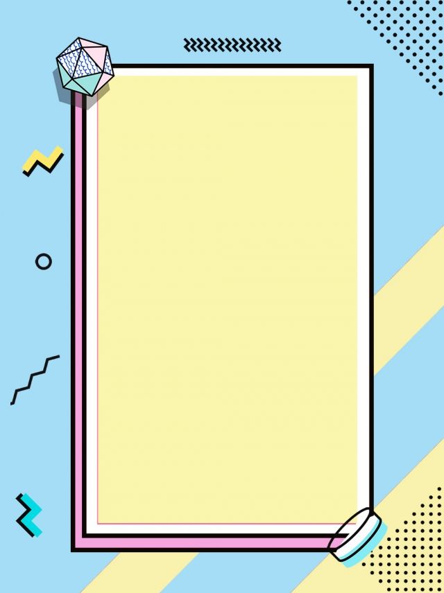 Colorful border memphis background shape,memphis