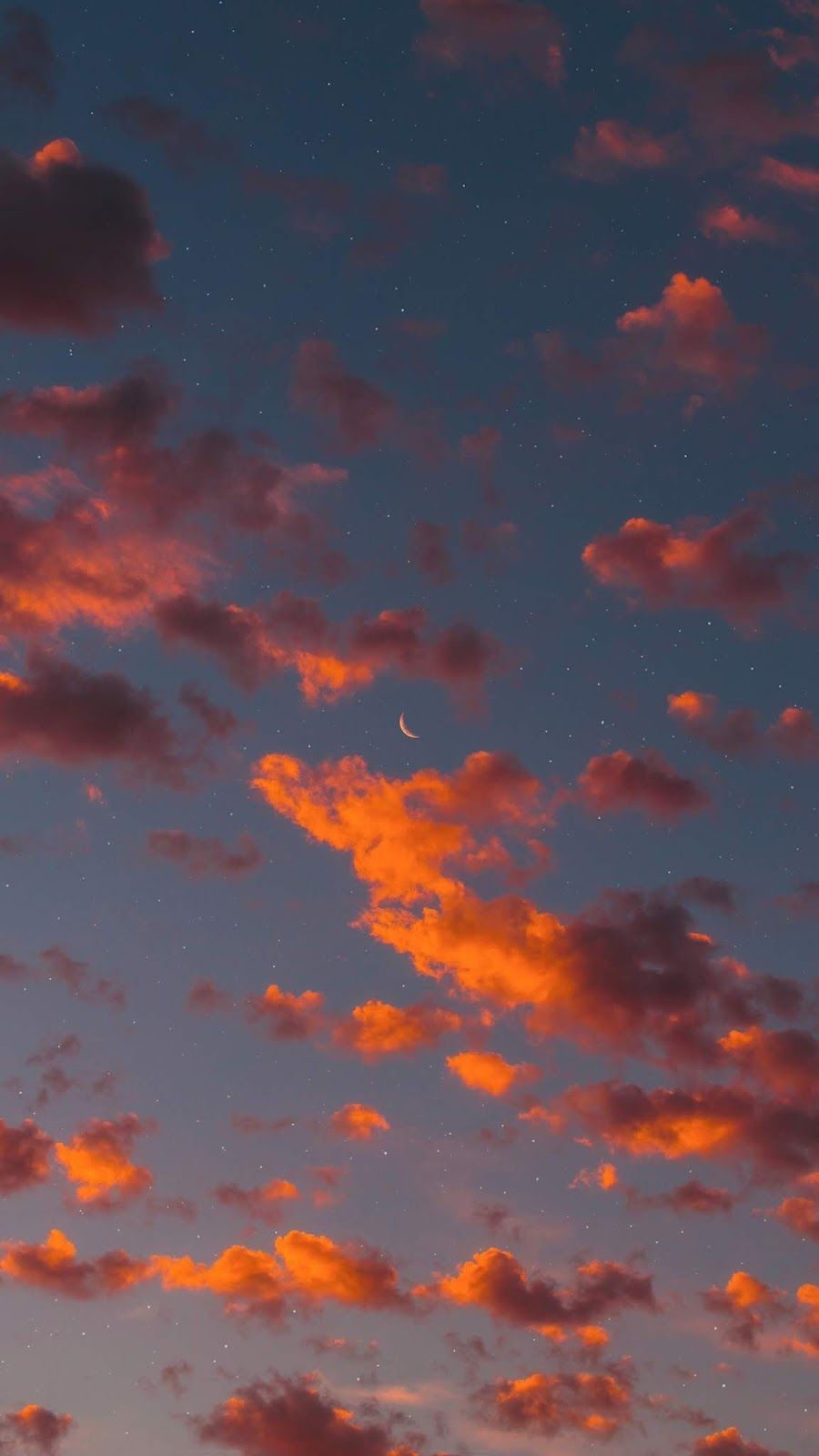 Crescent moon in the night #backgroundsforphones Crescent moon in the night
