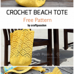 Crochet Beach Tote - Free Pattern For Crocheting A Beautiful Bag #crochet #crochetpatterns #crochetbag