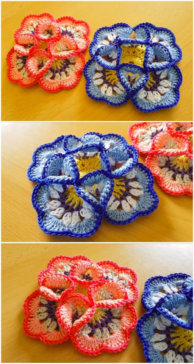 One of the most interesting and beautiful crochet flowers I have ever seen and very easy to crochet ❤️