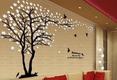 Lovers Tree Crystal Three-Dimensional Wall Stickers Living Room Decora – Teme Store