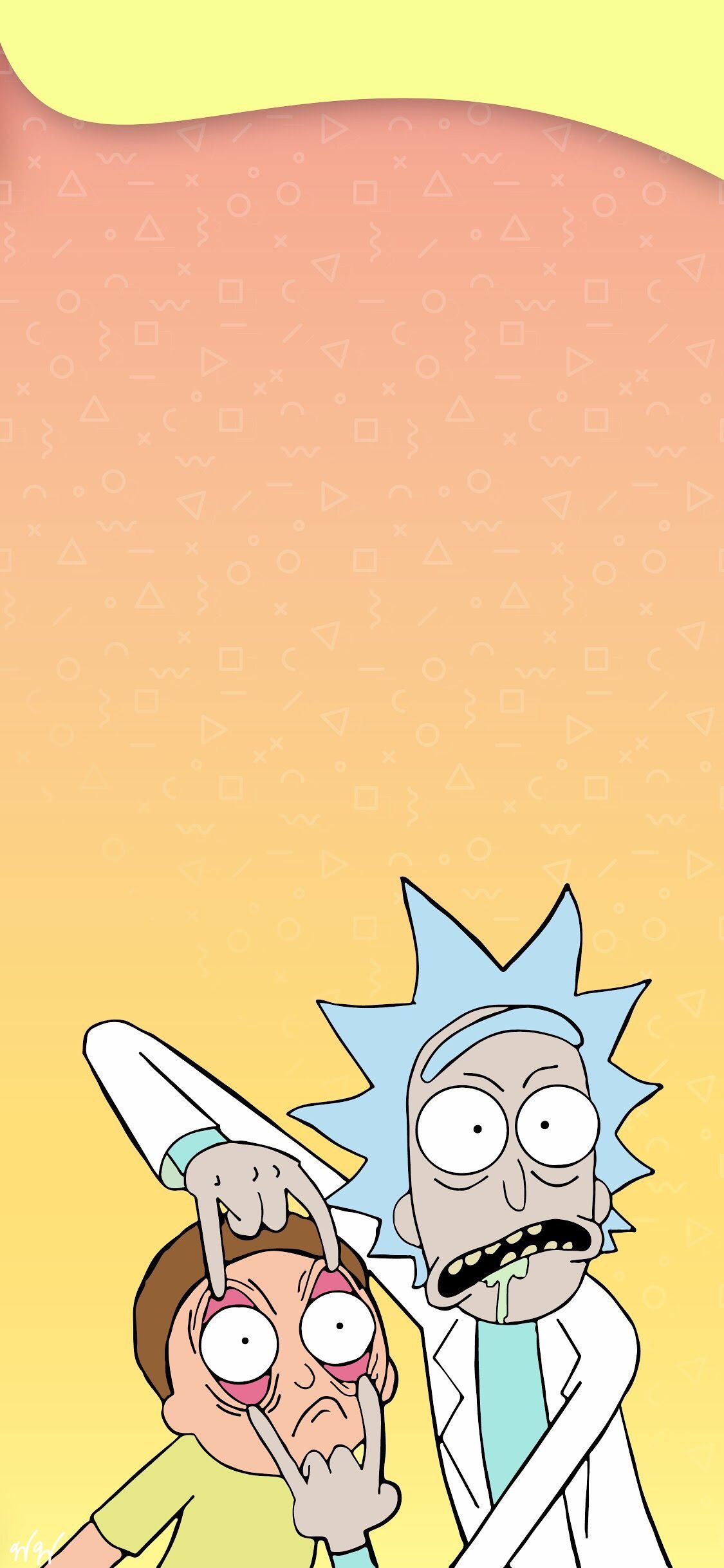 Custom Rick and Morty iPhone X wallpaper by Weston Watson