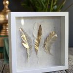 Make these gorgeous paper feathers from gold paper and with gold foil. They are perfect for topping gifts or to frame as a work of art.