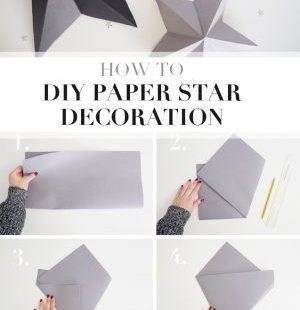 DIY Paper Star Decoration #christmas #diy #diychristmas