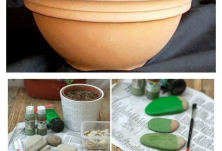 DIY Stone Cactus Yard Art
