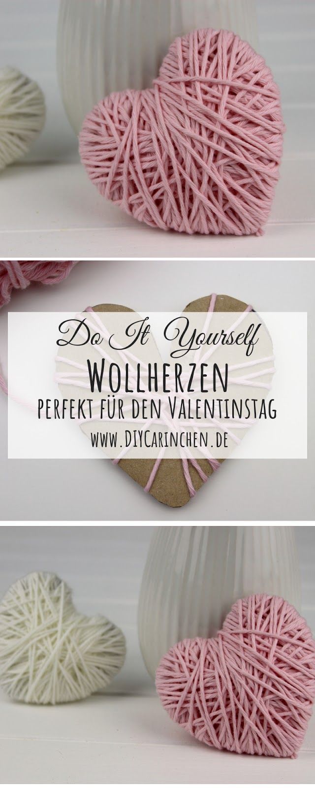 DIY super einfache Bastelidee: Wollherzen selber machen - perfekte Deko oder Geschenkidee zum Valentinstag: DIY, Basteln, Geschenke zum Valentinstag, Valentinstagsgeschenke, Geschenke, Geschenkidee, Liebesgeschenke, Muttertagsgeschenke, Geschenke zum Muttertag, Interior, Wohnideen, Deko, Dekoration, Dekorationsidee, Herz, Anleitung, Tutorial.... #diy #valentinstag 