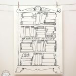 Here’s an artistic hand-drawn to-do list, to list 50 lovely books you want to read! An artistic bucket list for bibliophiles and bookworms, this printable is hand-drawn in doodle style. You can also enjoy colouring the books on the shelf as you go along filling the bookshelf. Just print a