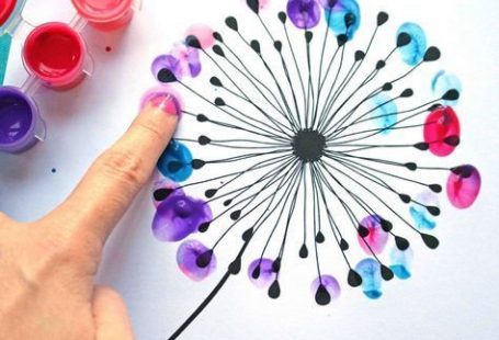 Daumenabdruck Löwenzahn Kid Craft Idea mit frei d... - #Craft #Daumenabdruck #donttouchmyafro #frei #idea
